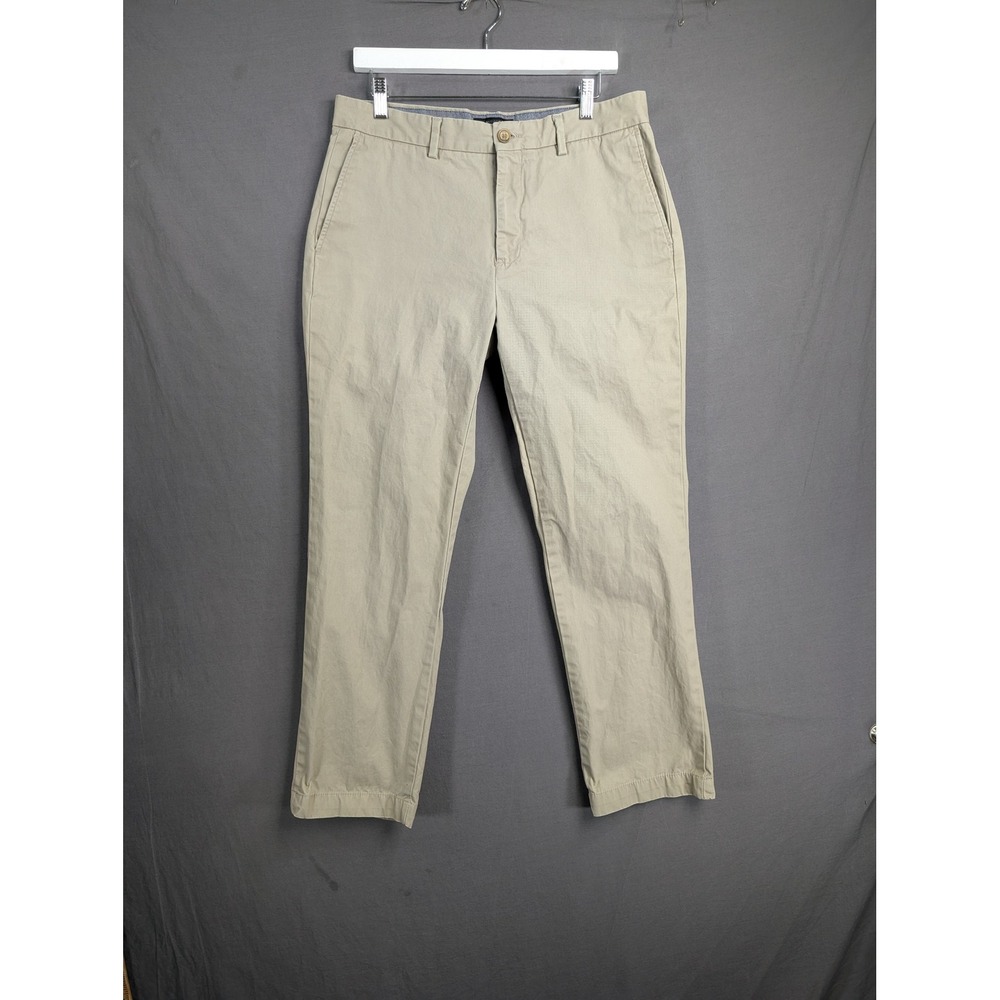 Banana Republic Emerson Chinos Mens 33x30 Tan Khaki Straight Leg Cotton Pants
